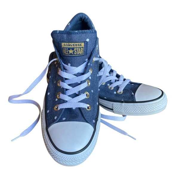 CONVERSE All*Star Madison Denim Blue and White Polka Dot NEW Women’s Sneakers 9 - Picture 13 of 13
